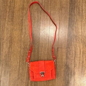 Red Suede Crossbody Bag